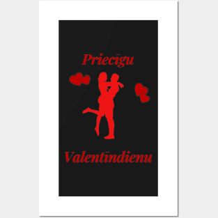 Priecīgu valentīndienu latviski latviešu valoda Posters and Art